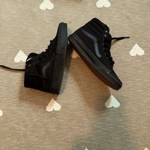 all black high top vans